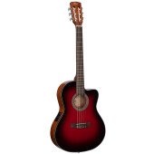 CORT Jade E Nylon (Burgundy Red Burst)