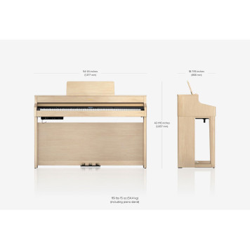Цифрове піаніно Roland HP702 світлий дуб-2
